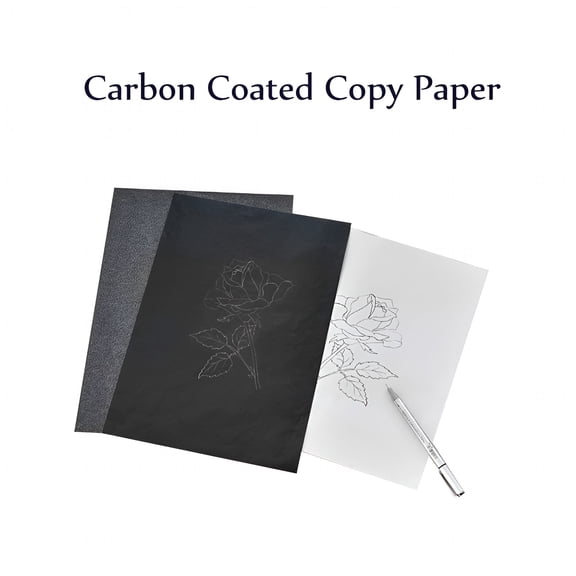 CCOCC 2026 New 10Pcs Black Carbon Copy Paper for Hand,Typewriters and Word Processors,For Duplicating,Document Copying,Office Use,Writing,Manual Transcription