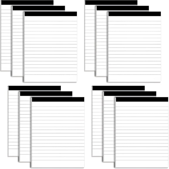 CCOCC 2026 New 12 Pack Note Pads Refills 4 X 6 Inch Memo Pads Writing Pads, White Small Notepads Scratch Pads Mini Notepad with 30 Sheets Lined Paper in Each Pad