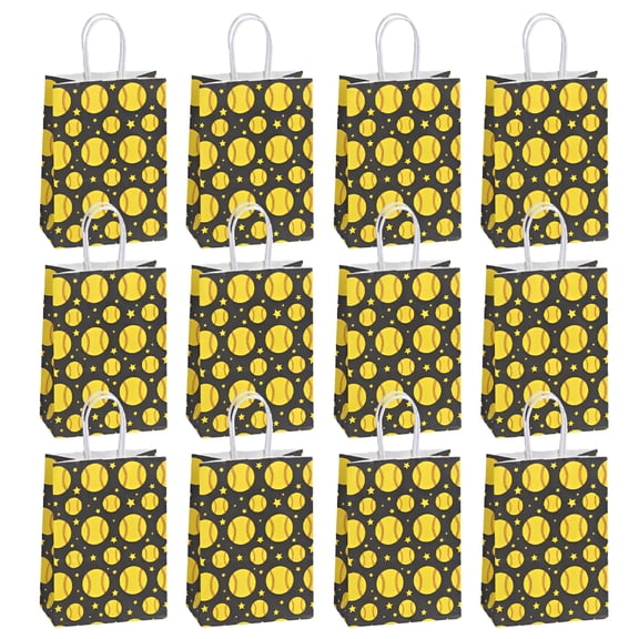 CCOCC 2026 New 12 Pcs Baseball Party Favor Bags Softball Supplies Tote Paper for Sports Parties,Team Events,Birthday Celebrations,Gifts,Party Favors,Outdoor Activities.