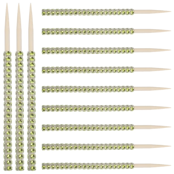 CCOCC 2026 New 12Pcs Multi-Function Rhinestone Candy Sticks Delicate Sticks Wooden Lollipop Sticks for Candy Making, Party Favors, Cake Pops, Diy Crafts, Dessert Table Decorations.