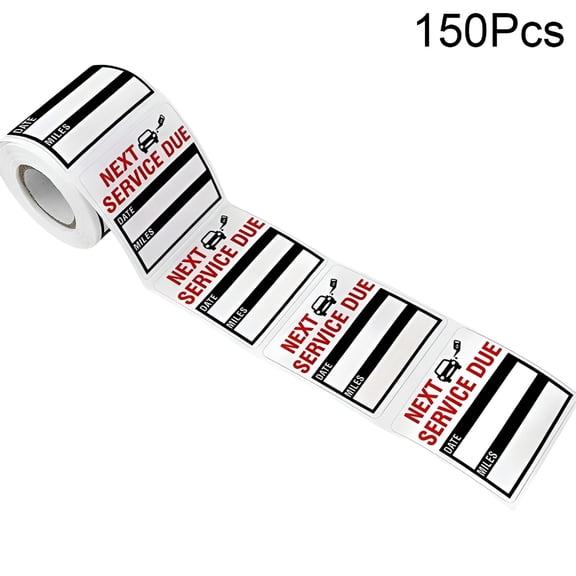 CCOCC 2026 New 150Pcs Oil Change Service Reminder Stickers Clear Window Lite Sticker Pack