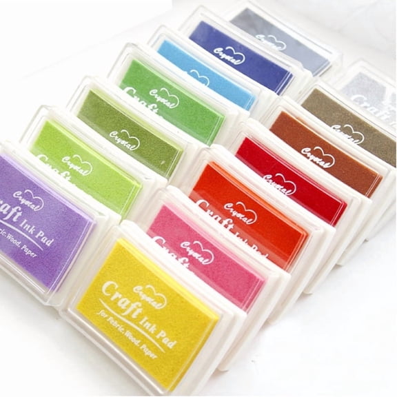 CCOCC 15 Pcs Stamp Ink Pads, Vibrant Non-Toxic Ink for Scrapbooking and Card Making, Long-Lasting Craft Ink Set for DIY Projects