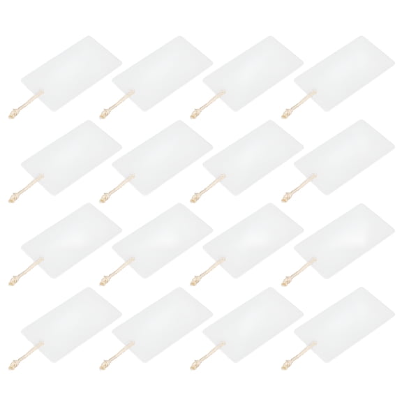 CCOCC 2026 New 16Pcs Blank Acrylic Basket Tags Basket Labels Acrylic Organizer Hanging Labels for Storage Bins, Home Organization, Pantry, Closet, Office, Crafting