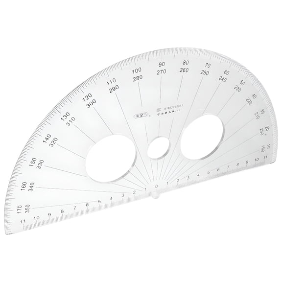 CCOCC 2026 New 1Set Transparent Protractor for Drawing Tools Teachers Architects for School, Office, Drafting, Engineering