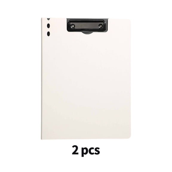 CCOCC 2026 New 2 Pcs Clipboard Burliness Clipboard with Storage Rivet Locking Clip Board Standard A4 Letter Size White for Office Use School Meetings Note-Taking Home Organization