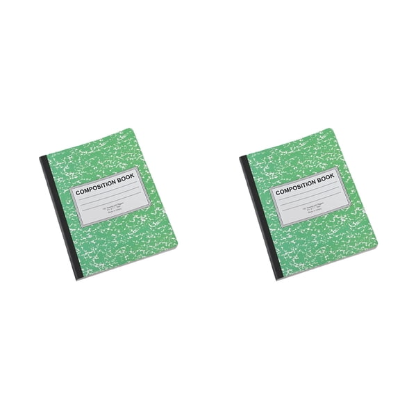 CCOCC 2026 New 2 Pcs Composition Notebooks 9.44*7.87In Wide Ruled Notebook 100 Sheets Per Comp Book Wide Notebook Paper Sewn Binding Marble Cover