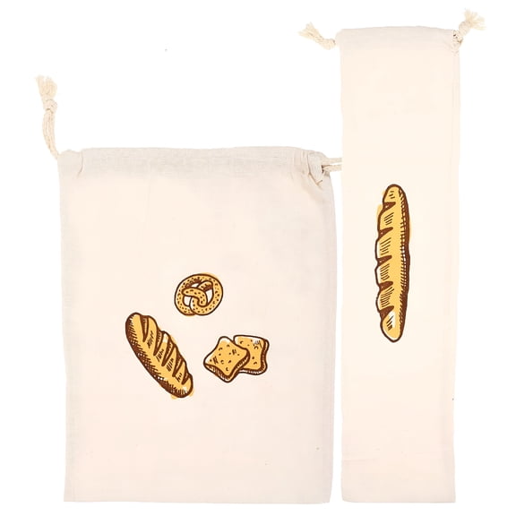 CCOCC 2026 New 2 Pcs Sourdough Bread Loaf Small Baggies Food Pouch Bag for Bakery Bread Bag for Sandwiches, Rolls, Pastries, Snacks, Baked Goods