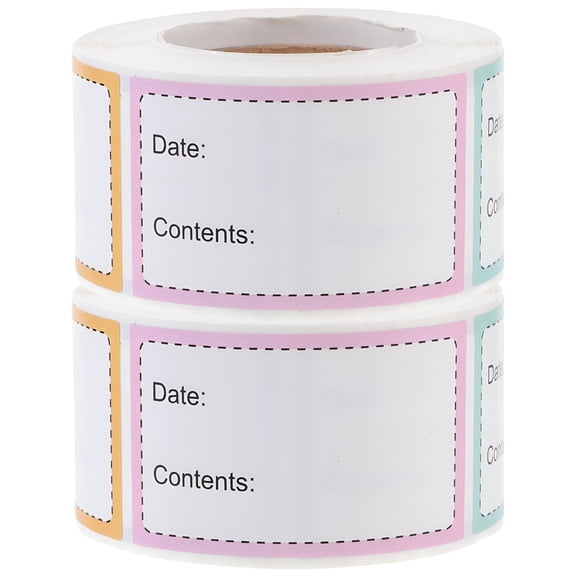 CCOCC 2026 New 2 Rolls of Removable Food Container Labels Adhesive Food Jar Labels Freezer Food Container Labels for Kitchen, Organizing, Storage, Meal Prep, Labeling, Freezer, Pantry