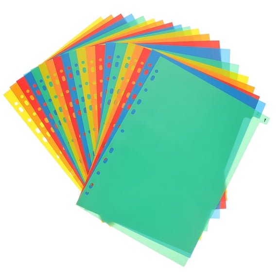 CCOCC 2026 New 20 Sheets Durable Refill Paper Divider Labels Notebook Binder Separator Tab for Organization, Office Use, School, Note-Taking, File Management, Document Sorting, Easy Access.