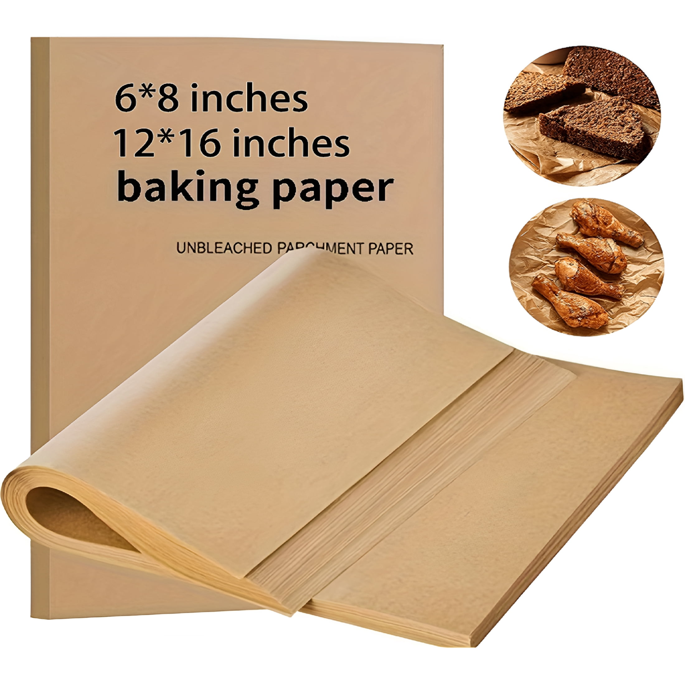 CCOCC 2026 New 200 Pcs Unbleached Parchment Paper Sheets for Baking 12X16 Inches,Non-Stick&Non-Toxic Pre-Cut Parchment Sheets for Oven,Cooking,Grilling,Air Fryer&Steaming-Fit for Half Sheet Pans