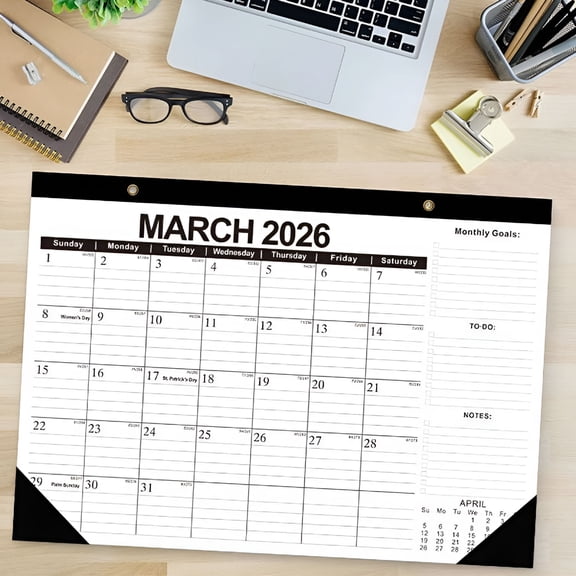 CCOCC 2026 New 2026 Desk Calendar, Jan 2026 - Jun 2027, 18 Months Large Monthly Desk Calendar, 17 for Office, Home, Planning, Scheduling, Organization, Reminders.