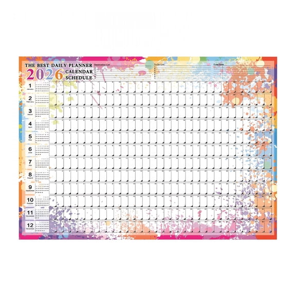 CCOCC 2026 New 2026 Wall Calendar, Jan.2026 - Dec.2026, 12 Monthly Calendar with Julian Dates, Round Sticks, 10" 7", Yearly Calendar 2026 for Daily Organizing (Pink)