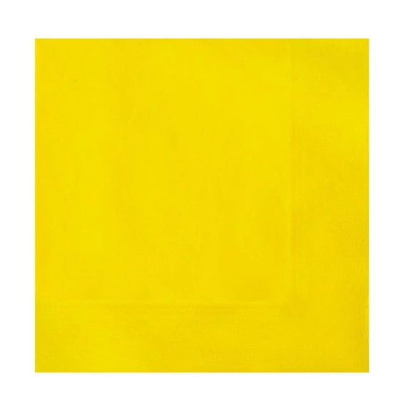 CCOCC 2026 New 20Pcs Luncheon Napkins for Birthday,Party,Catering Plain Solid Colours Birthday Party Tableware Catering Yellow