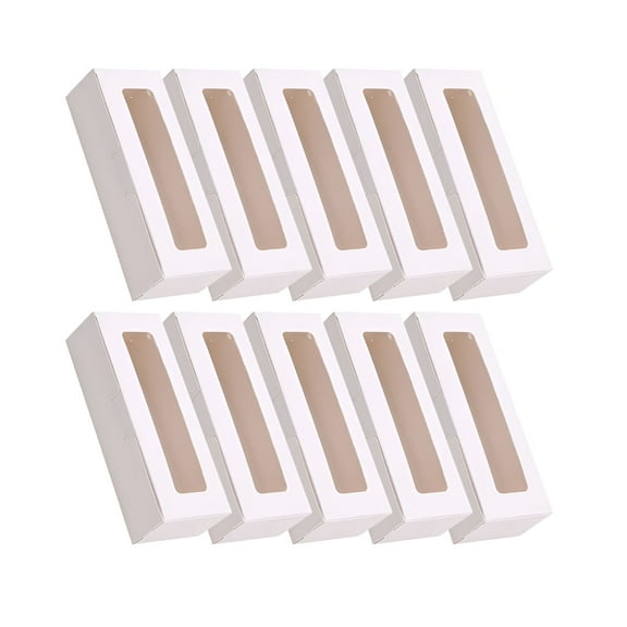 CCOCC 2026 New 20Pcs Rectangle Baking Box Bakery Food Box Window Cookie Box Paper Muffin Cake Boxes, for Baking, Cookie Storage, Gift Packaging, Bakery Use, Party Favors.
