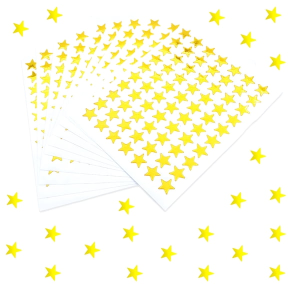 CCOCC 2026 New 2100 Pcs Self-Adhesive Small Gold Star Stickers,Sparkly and Shiny Decor for Classroom Rewards and Creative Endeavors,Easy to Peel and Stick,1Cm in Diameter