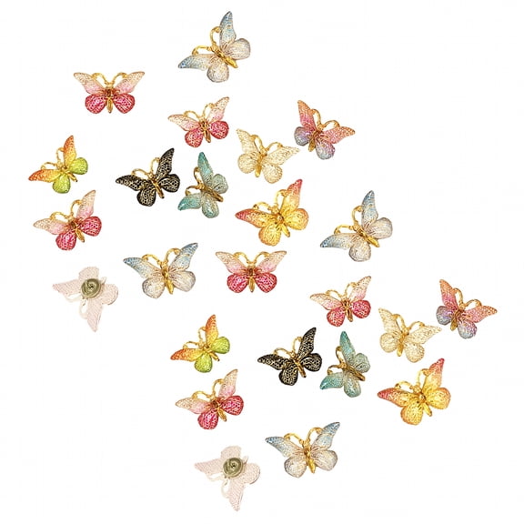 CCOCC 2026 New 24Pcs Butterfly Shape Pushpins Multi-Function Thumb Tacks Delicate Thumbtacks Map Accessory for Organizing, Pinning Notes, Office Use, Bulletin Boards, Crafting, Home Decor