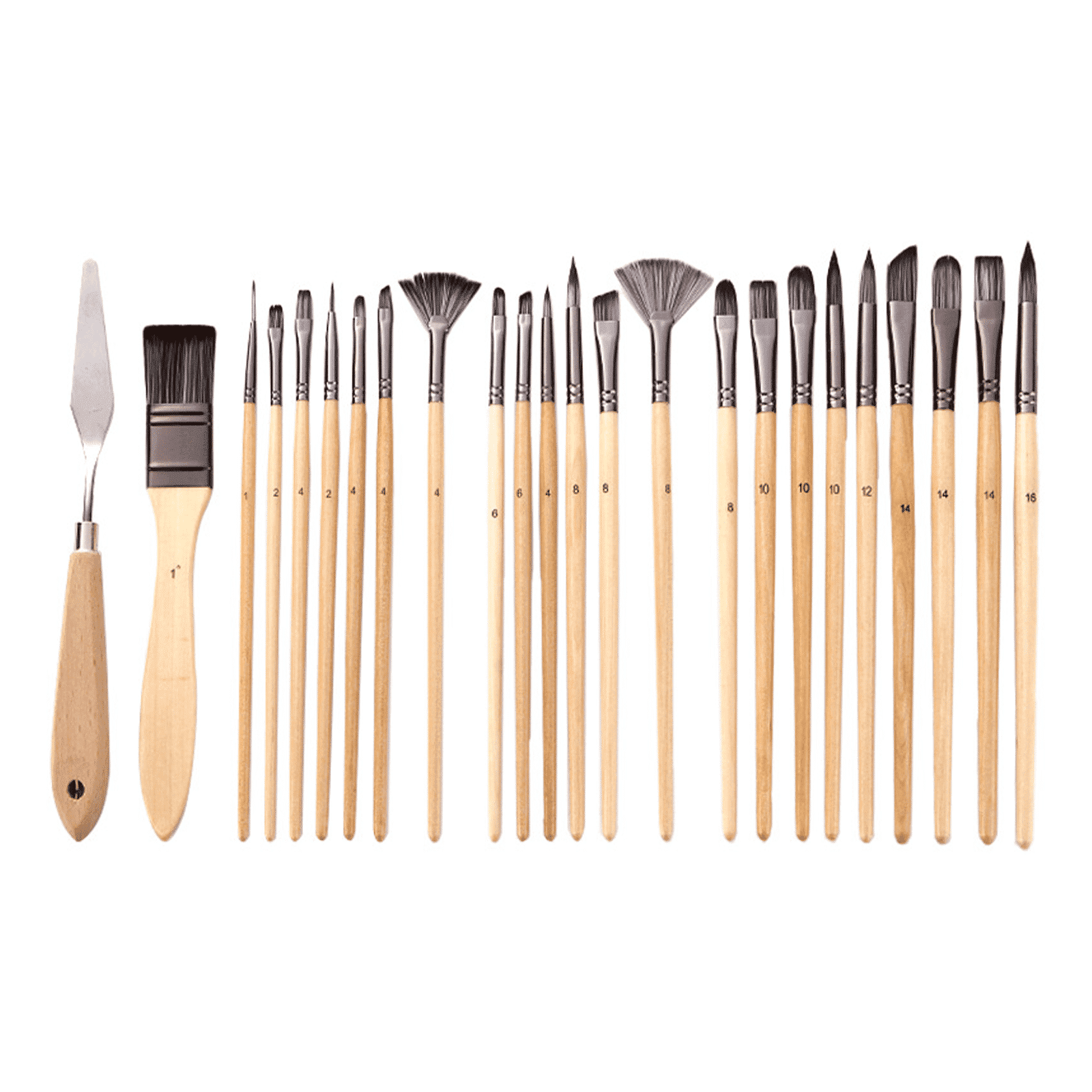 CCOCC 2026 New 24Pcs Watercolor Brushes High Absorbency Oil Paint Brushes Ideal for Beginners Precise Color Watercolor Paint Brushes,Style1