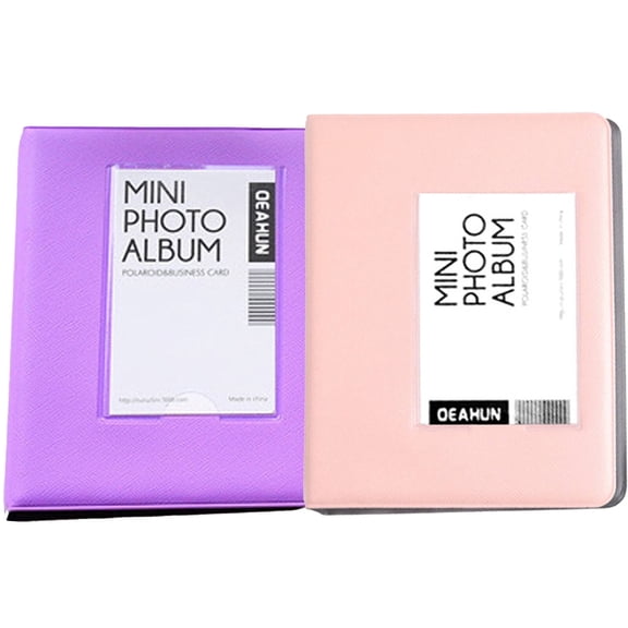 CCOCC 2026 New 2Pcs Scrapbook,Personalized Cover Scrapbook Album,Black Inner Page 64-Photo Photocard Binder,Back Section Organizer Scrapbook