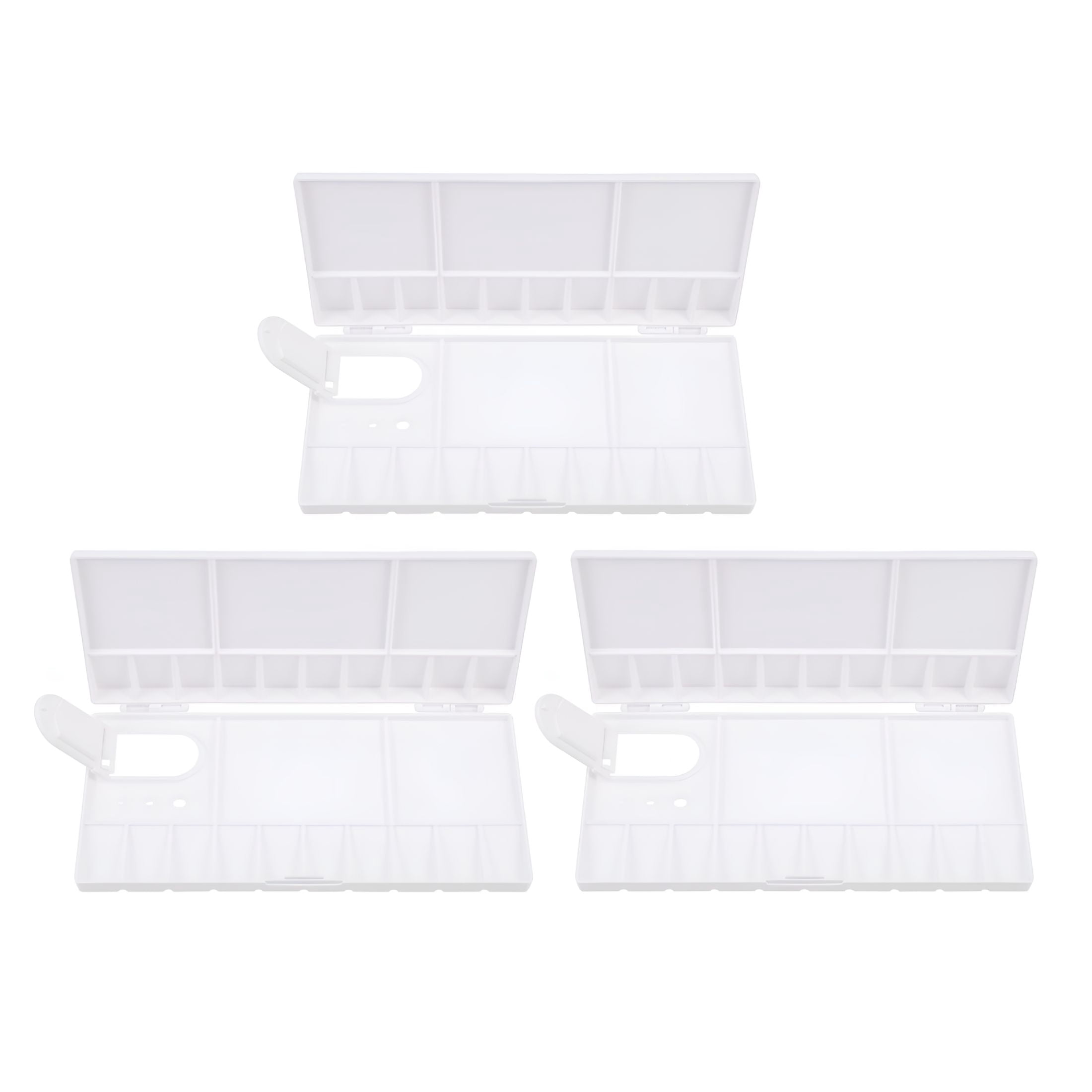CCOCC 2026 New 3 Pcs Color Mixer Clear Plastic Folding Palette Gouache ...