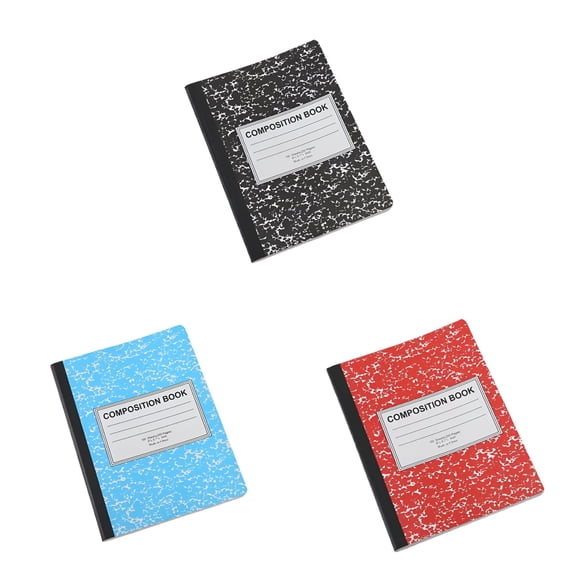 CCOCC 2026 New 3 Pcs Composition Notebooks 9.44*7.87In Wide Ruled Notebook Composition Notebooks 100 Sheets Per Comp Book Wide Notebook Paper Sewn Binding Marble Cover