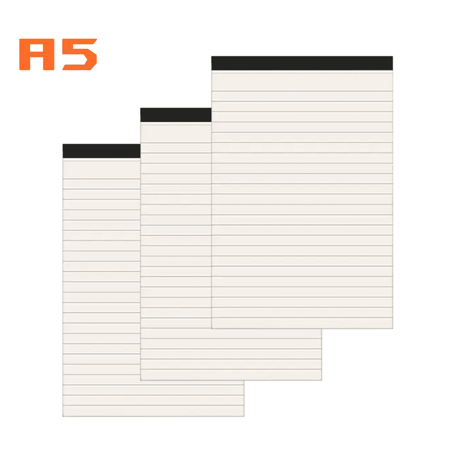 CCOCC 2026 New 3 Pcs Note Pads Notebooks College Ruled White Color ...