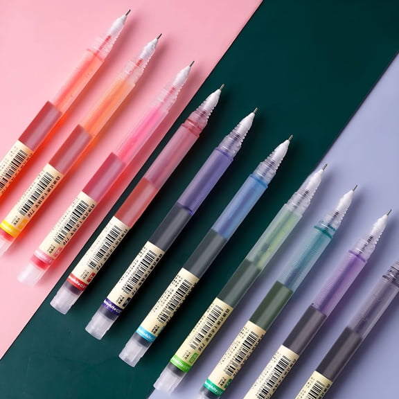 CCOCC 2026 New 3 Pieces Purple Rolling Ball Pens,Quick-Drying Ink 0.5 Mm Extra Fine Point Rollerball Pens for Writing,Drawing,Journaling,Taking Notes