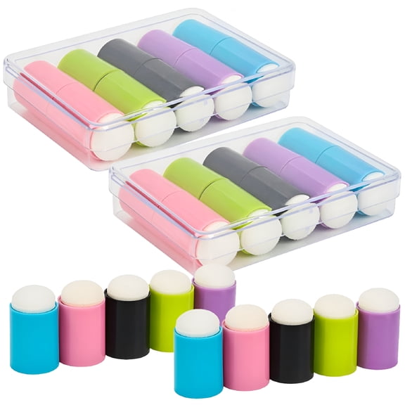 CCOCC 2026 New 30 Finger Sponge Daubers Stencil Brushes Diy Painting Sponges Art Supplies for Painting,Stencil Work,Diy Crafts,Art Projects,Scrapbooking,Kids Crafts