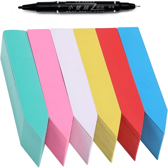 CCOCC 2026 New 300 Pcs Plant Labels6 Colors 4 Inch Plastic Plant Name Tags for Seedlings Garden Labels Markers Nursery Waterproof Plant Tags Seed Labels Plant Markers
