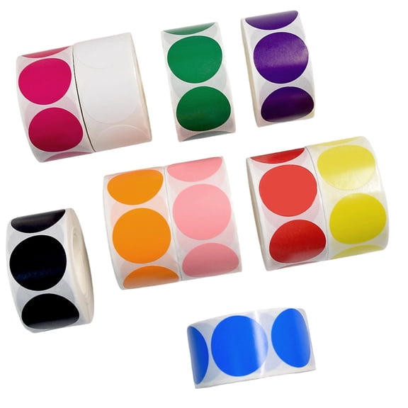 CCOCC 2026 New 3000 Circle Stickers Dot Stickers,Price Stickers,Garage Stickers,Yard Sale Stickers,Colored Dot Stickers,Circle Sticker Labels,Blank Stickers,3/4"Round Stickers 6 Colors