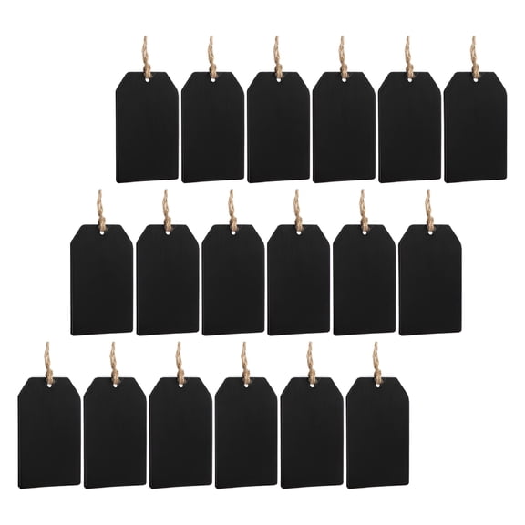 CCOCC 2026 New 32 Pcs Label Hanging Chalkboard Tags Wooden Bottle Labels Diy Decor Wedding Decorate Small for Wedding,Party,Kitchen,Craft,Gift,Home,Event,Diy