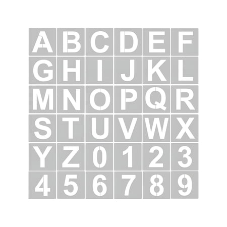 CCOCC 2026 New 36Pcs 3 Inch Letter and Number Stencils Reusable Washable Alphabet Stencils Environment-Friendly Art Craft Templates for Painting on Wood Fabric Wall Door Decor Home Sign