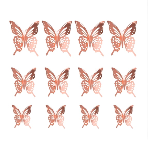 CCOCC 2026 New 3D Hollow Butterfly Wall Stickers Home Decor Cardboard Butterfly Wall Stickers + Pink for Living Room, Bedroom, Nursery, Home Decor, Wall Art, Kids Room