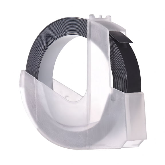 CCOCC 2026 New 3D Plastic Embossing Label Tape Refill for Label Maker with 3/8 Inch * 9.8 Feet,1 Roll Black