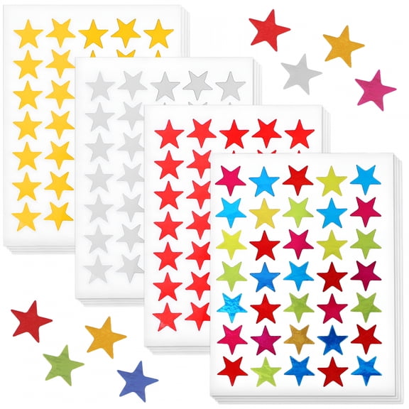 CCOCC 2026 New 40 Sheets Children'S Star Award Small Reward Stickers Shaped Decor Teacher Sparkle for Classrooms,Reward Charts,Party Favors,Behavior Tracking,Motivational Tools