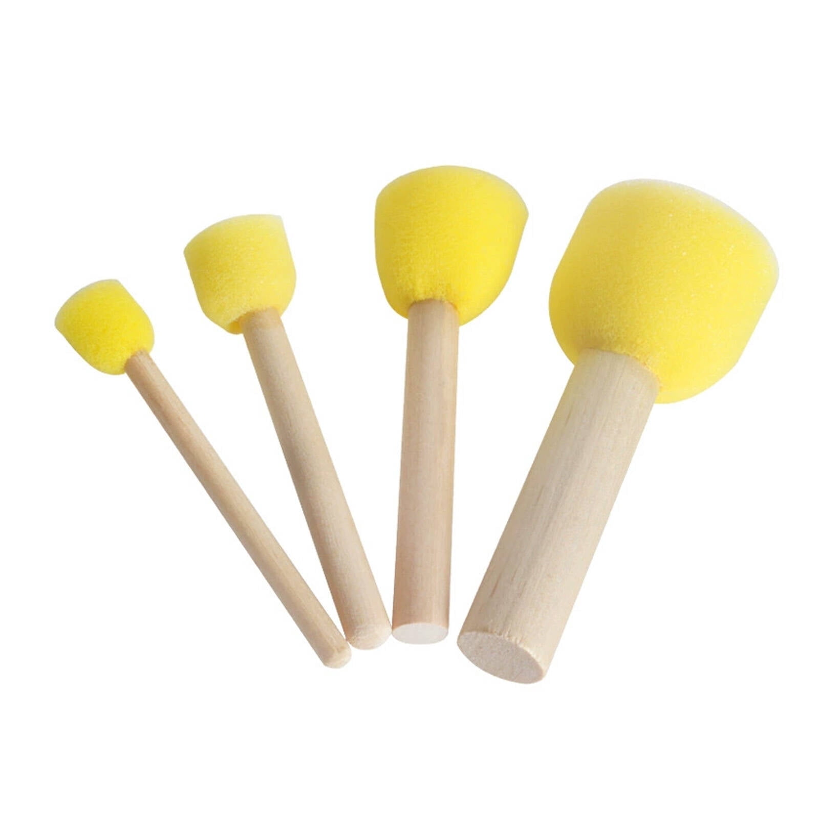 CCOCC 2026 New 4Pcs Foam Paint Brushes Soft Sponge Foam Brush Various Sizes Sponge Paint Brush Style 1 for Painting Crafts Smooth Application Detail Work Easy Cleaning