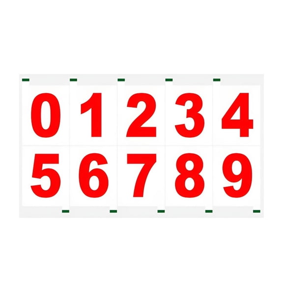 CCOCC 2026 New 4Pcs Letter Stickers High-Brightness Mailbox Numbers Clear Numbers House Numbers for Outside for Mailbox Door Gate Red