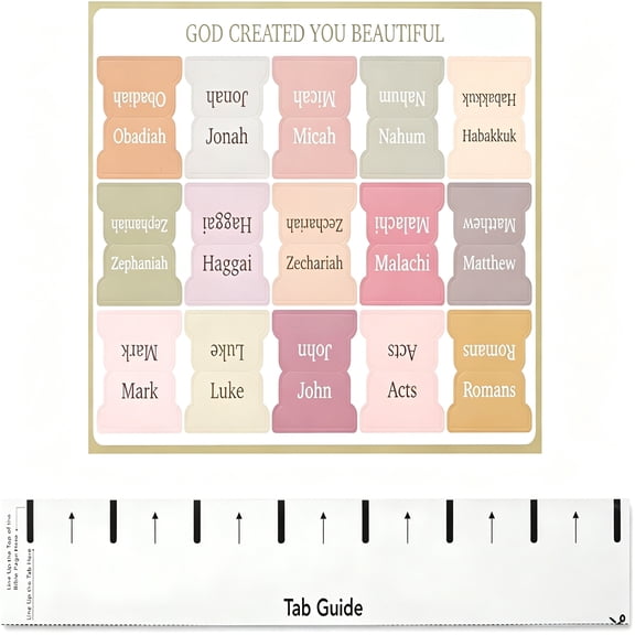 CCOCC 2026 New 5 Pcs Bible Tabs Laminated Bible Book Tabs Old and New Testament Bible Index Labels,Aesthetic Bible Journaling Study Supplies Accessories for Home, Church, Study, Bible Journaling