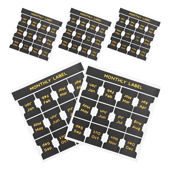 CCOCC 2026 New 5 Sheets Self-Adhesive Month Index Tabs Easy-To-Write Stickers for Planners Accessory for Office Monthly Page Markers Sticky Page Tabs