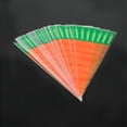 thumbnail image 1 of CCOCC 2026 New 50 Pcs Easter Carrot Candy Bag,Cone Bags Carrot Shaped Green Top Goody Bags 7.9 * 15.8" Plastic Treat Bags Triangle Bags for Bean Cookies Popcorn Easter Party Supplies, 1 of 3