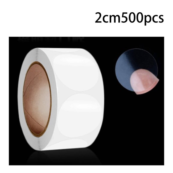 CCOCC 2026 New 500 Pcs Sticker Paper Self-Adhesive Round Direct Thermal Labels Multi Purpose Roll Sticker Labels for Diy Qr Code for Office Home School Craft 0.7"