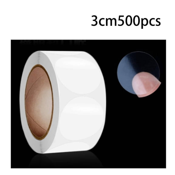 CCOCC 2026 New 500 Pcs Sticker Paper Self-Adhesive Round Direct Thermal Labels Multi Purpose Roll Sticker Labels for Diy Qr Code 1.1"