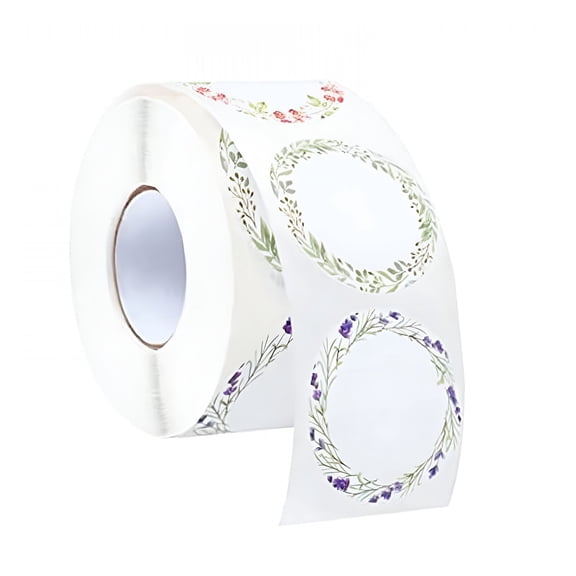 CCOCC 2026 New 500X/Roll Canning Jar Labels Stickers Self-Adhesive Labels Flower Round Stickers Labels Writeable Baking Labels