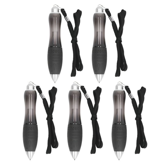 CCOCC 2026 New 5Pcs Big Weighted Wide Grip Pens Low Grip Strength Retractable Heavy Weighted Pens for Arthritis Parkinsons Black