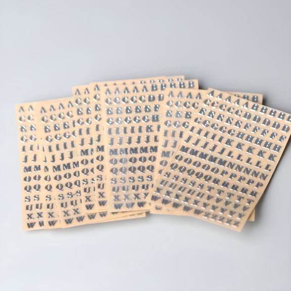 CCOCC 2026 New 5Pcs Mini Letter Numbers Metal Crystal Handmade Diy Letter Sticker Anti Fade 3Mm Lowercase Uppercase Letters Decal Gold