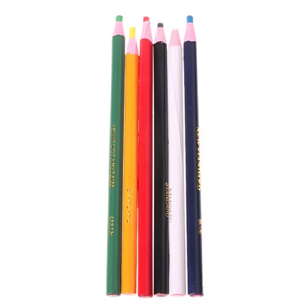 CCOCC 2026 New 6 Colors Markers for Metal Glass Fabric China Graph Grease Wax Pencil, for Crafting, Art Projects, Diy Decorations, Labeling, Writing on Metal, Glass, and Fabric.
