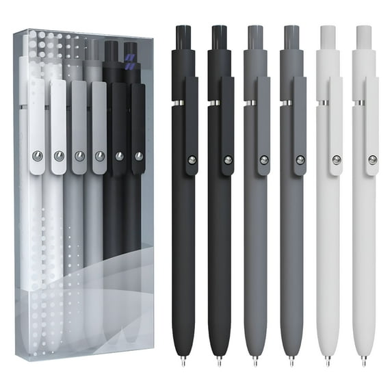 CCOCC 2026 New 6 Pcs 0.5Mm Fine Point Black Ink Pen with Smooth Writing ...