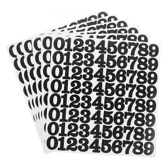 CCOCC 2026 New 6 Sheets Baseball Helmet Stickers Helmet Numbers Decals Self-Adhesive Sports Stickers Vinyl Number Decals for Football Baseball Hockey Helmets