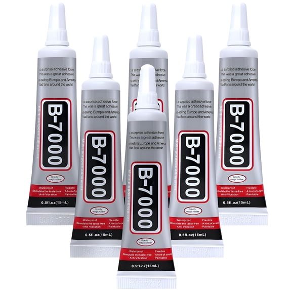 CCOCC 2026 New 6Pcs Jewelry Glue - 15Ml/0.5Fl Oz Clear Diy Craft Glue for Rhinestones,Waterproof Strong Bond Adhesive for Phone Repair,Nail Art,Shoes,Fabric,Metal,Glass