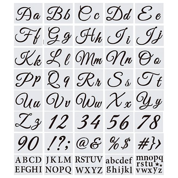 CCOCC 2026 New 8.3 Alphabet Stencils (40 Count),For Painting,Crafts,Scrapbooking,Diy Projects,School Projects,Home Dcor