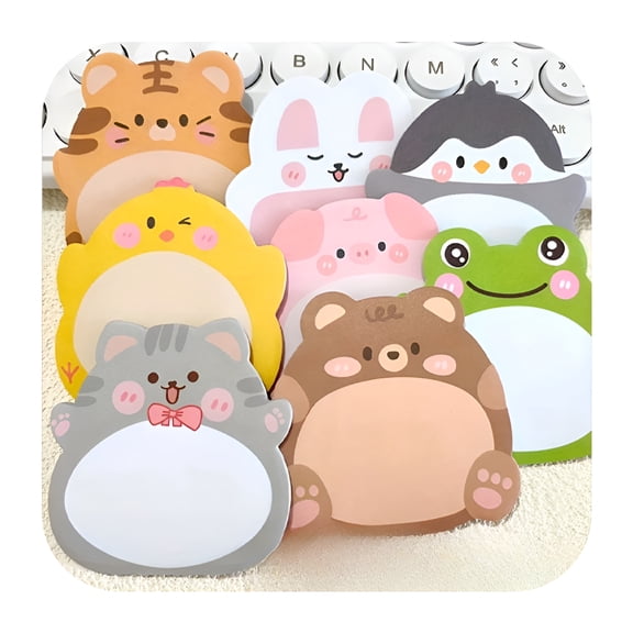 CCOCC 2026 New 8 Pads Cute Sticky Notes Animal Sticky Notes for Teachers Classrooms 720 Sheets Memo Pads Page Markers Flags Teacher Appreciation Gift Home Office Supplies